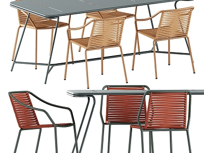 Modern outdoor tables and chairs 3d model