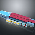 Modern Entryway Cabinet And Side Cabinet With Red Top Blue Panels Yellow White Design