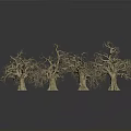 Multiple Dry Tree Models With Intricate Branch Structures And Natural Shapes