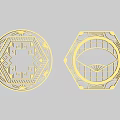 New Chinese-style carved screen partition 3d model