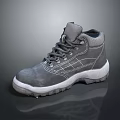 Gray High Top Everyday Casual Shoes With Laces Stitched Design And Durable Rubber Sole