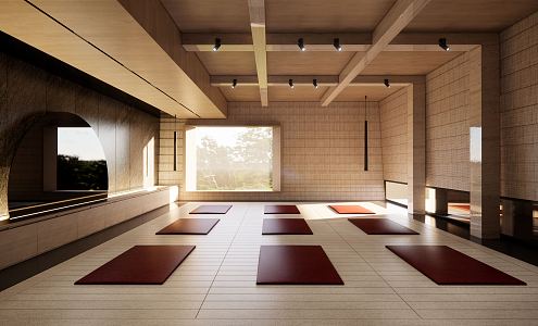 Modern Yoga Studio Gym Yoga Studio 3d model