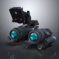 Professional Smartphone Dual Lens Accessory With Blue Light And Mounting Bracket 3d model