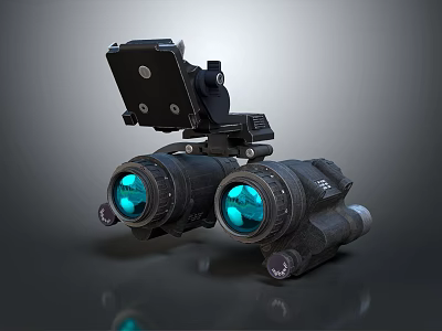 Professional Smartphone Dual Lens Accessory With Blue Light And Mounting Bracket 3d model
