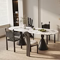 Modern table combination 3d model
