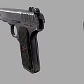 Vintage Metal Pistol With Magazine And Detailed Grip Design Features