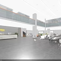 Modern Car Dealership Showroom With New Exhibition Car And Large Screen
