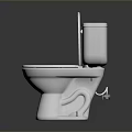 Modern White Ceramic Toilet With Open Lid For Daily Household Use