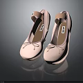Elegant Pink High Heels With Bowknot Decor And Ankle Straps For Women
