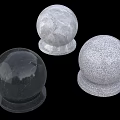 Decorative Spheres With Base Stands And Various Textured Surfaces For Home Decor
