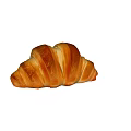 Delicious Freshly Baked Golden Croissant With Crispy Layers And Shiny Surface
