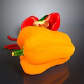 Fresh Ripe Bell Peppers And Chili Peppers With Vibrant Colors On Dark Background