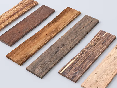 Natural Stone And Wood Planks Various Types Material Samples 3d model