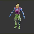 Futuristic Sci Fi Robot Game and Movie Character With Mechanical Armor and Silver Blue Design