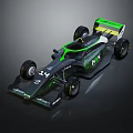 Black Green Formula Race Car With Number 24 Aerodynamic Design And Sport Wheels