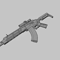 Modern Tactical Rifle With Scope Handguard Magazine And Ergonomic Design Features