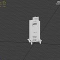 Efficient Mobile Medical Cart With Monitor And Multiple Equipment Storage Shelves