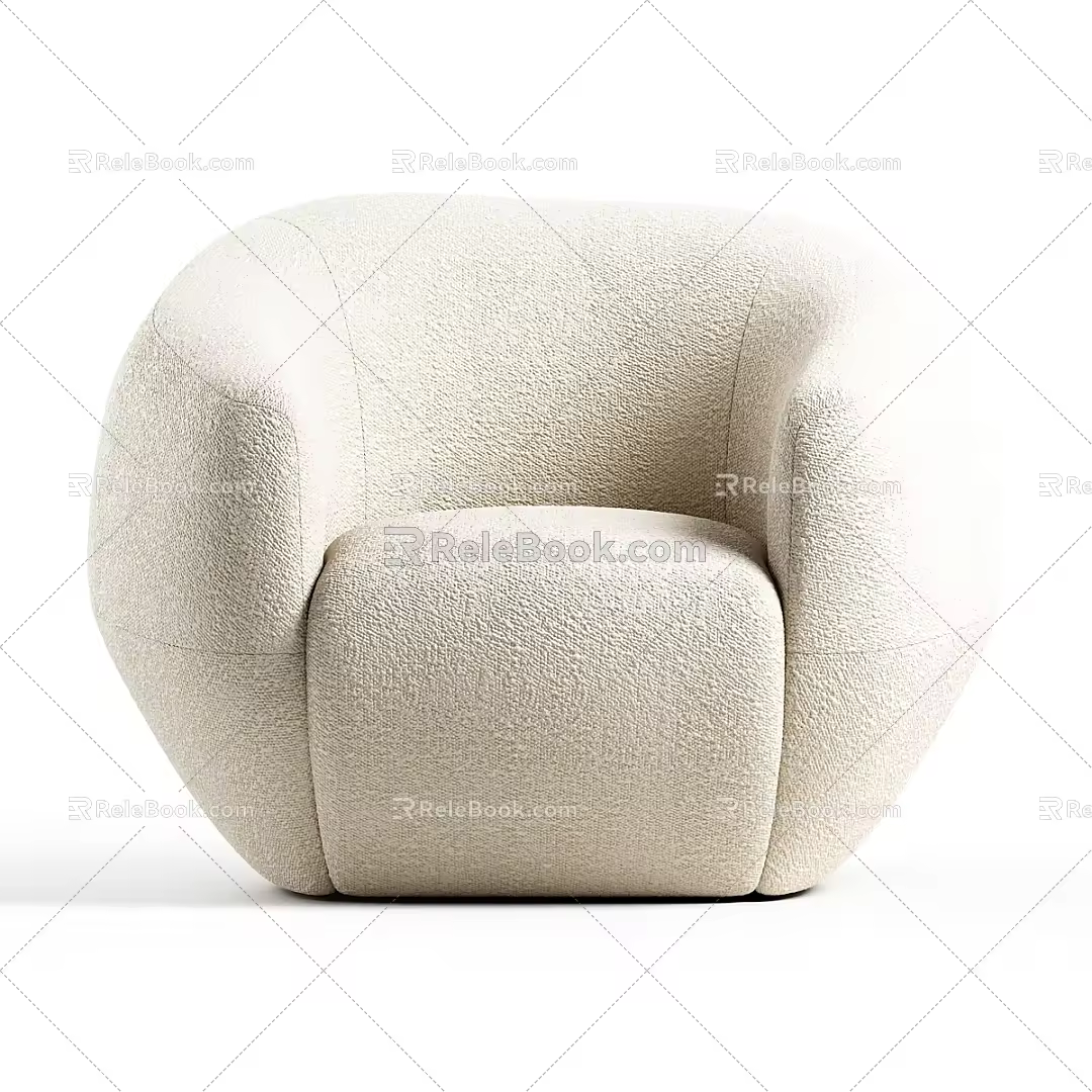 Pierre Single Casual Sofa 3d model