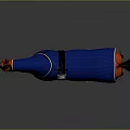 Brown Horse In Blue Blanket With Leg Wraps Yellow Trim And Straps