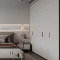 Modern Bedroom Interior Design With Large Bed Nightstands And Built In Wardrobes