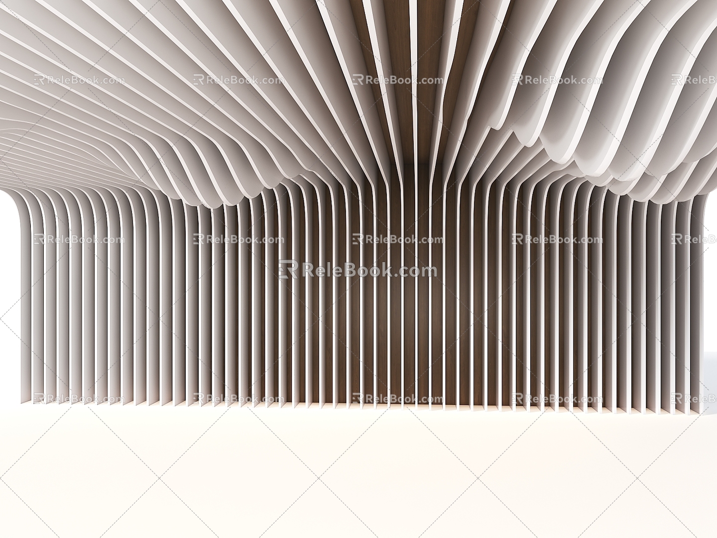 Modern Ceiling Special-shaped Ceiling Grille Ceiling Grille Wall Wave Ceiling Corrugated Ceiling Special-shaped Grille Ceiling Wall 3d model