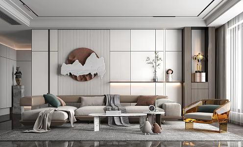 modern living room 3d model