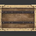 Vintage Wooden Crate Design With Brass Hardware And Leather Cross Straps