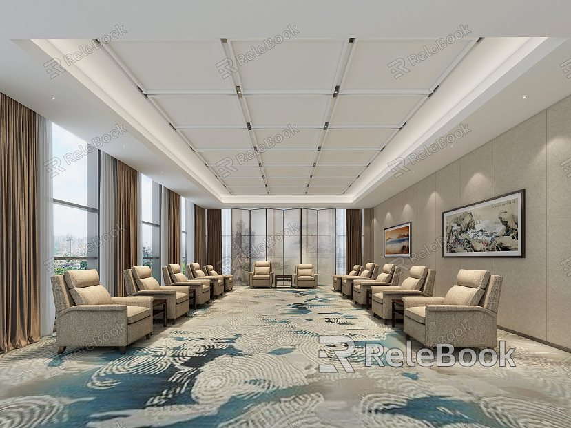 Modern Reception Room Meeting Room model