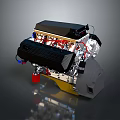 Modern Engine Racing Engine Racing Engine Car Engine 3d model