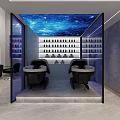 Modern Hair Salon Interior With Mirrors Salon Chairs And Marble Countertops