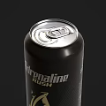 Adrenaline Rush Energy Drink In Black Can With Gold Logo And Shiny Metallic Top