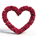 Heart Shaped Red Rose Wreath Photo Check In Spot With Romantic Ambiance