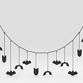 Hanging Bat Shaped Decorative Ornaments For Festive Halloween Party Decor