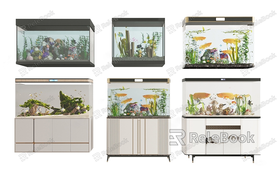 modern fish tank aquarium model