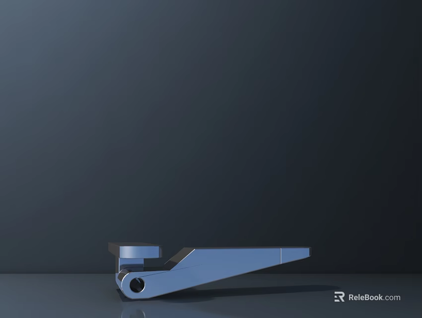 Public Facilities Durable Blue Metal Mechanical Component With Gray Base Structure 3d model 