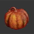 Fresh Yellow and Green Pumpkin with Textured Skin Healthy Organic Food Ingredient