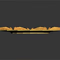 Yellow Triangular Pastries Arranged On Blue Decorative Plate For Snacks