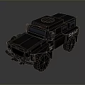 Black SWAT Tactical Armored Vehicle With Police Equipment And Military Design