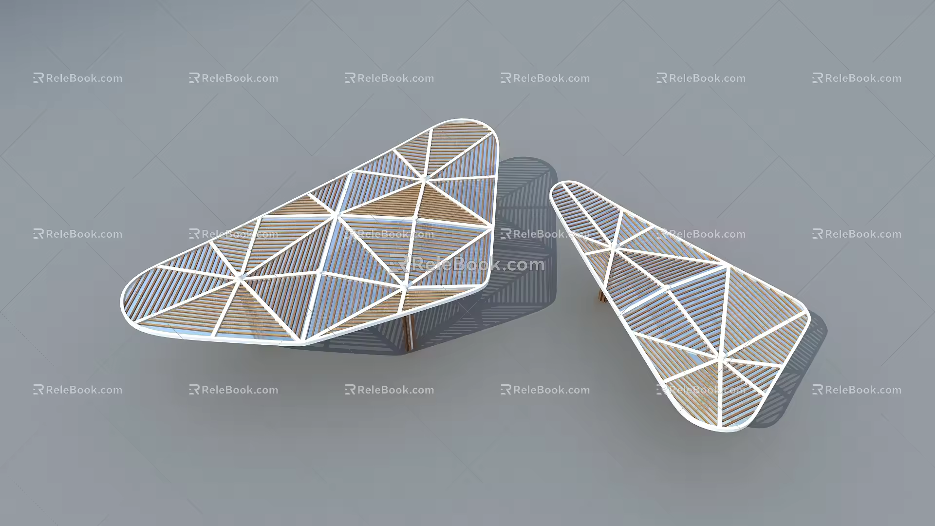 modern gallery shelf 3d model