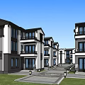Modern Detached Villa With Multi story Structure White Dark Exterior Courtyard And Driveway