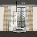 Modern Curtains 3d model