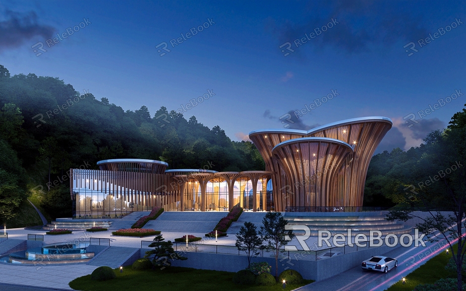 Modern Museum Exhibition Hall Exhibition Hall Art Museum Gymnasium Cultural Center Sales Office Building Special-shaped Public Building Commercial Office Building Modern Office Building model