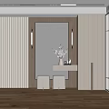 Modern Elegant Walk in Closet Interior Design With Large Mirror Upholstered Stools And Glass Cabinets