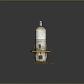 Industrial Storage Tanks With Rusted Pipes Yellow Platforms And Metal Structures