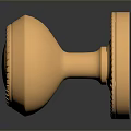 Golden Decorative Metal Door Handle With Sleek Textured Design For Home Living Supplies