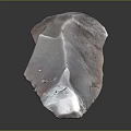 Abstract Stone Sculpture Carving With Purple White Natural Texture And Glossy Surface