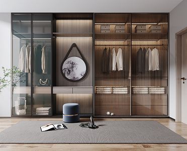 Modern Wardrobe Entire Wardrobe 3d model