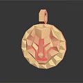 Modern Gold Lion Head Pendant With Geometric Design For Daily Decoration