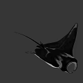 Graceful Manta Ray Gliding In Ocean Water With Extended Pectoral Fins