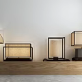 New Chinese-style Table Lamp Combination 3d model